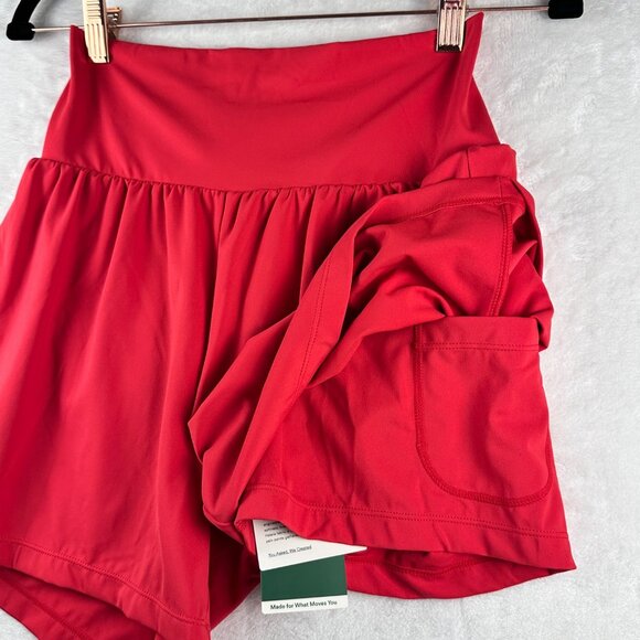 Halara Women’s SoftZero Airy Super High Waisted Flowy Shorts Pockets Sz M Coral - Picture 8 of 9